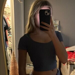 Women's Blue Crop Top